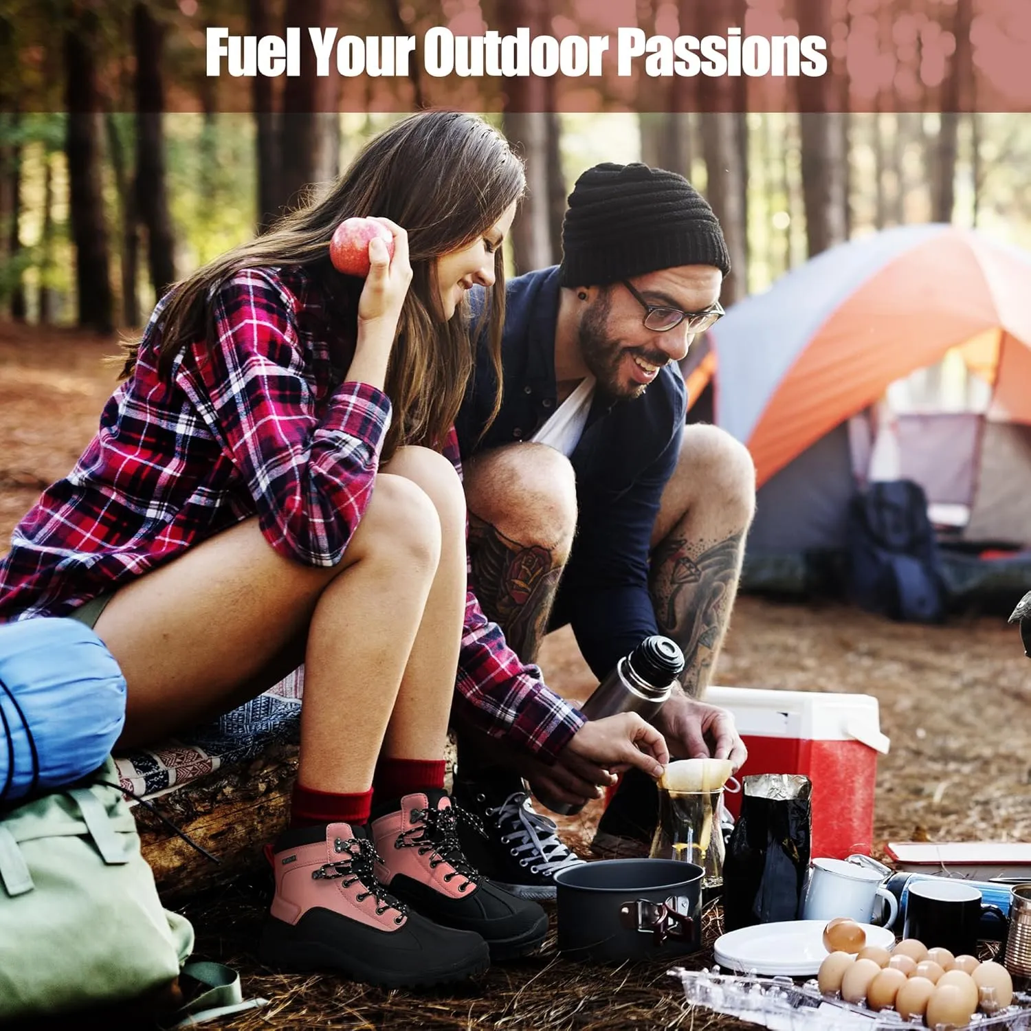 @ R CORD Womens Hiking Boots Waterproof Lightweight Hiking Boots Women Ankle Support Hiking Shoes Backpacking Boots Breathable Non-slip Hiking Boot for Outdoors