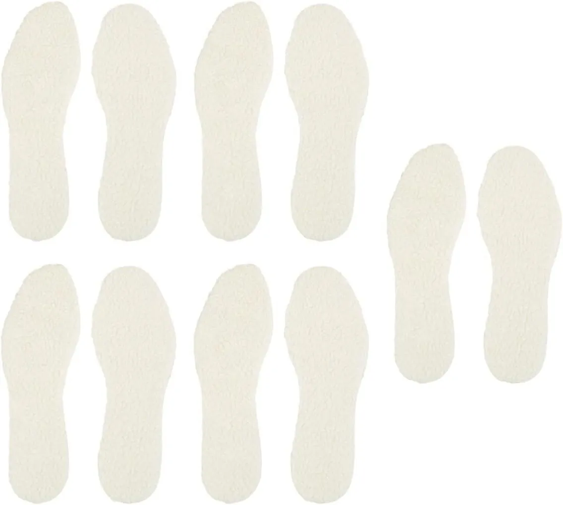 10Pcs Thickened Warm Insoles for Adults Cozy Wool Footwear Accessories for Winter Shoes Boots Sneakers Comfortable Durable Breathable Cold Weather Inserts