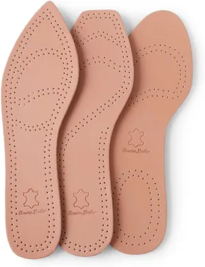 1Pair Breathable Cowhide Insoles for Women Comfortable Shoe Pads for High Heels Flat Shoes Shock Absorbing Sweat Resistant Design for Enhanced Comfort
