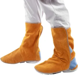 1Pair Cowhide Heat Flame-Retardant Welding Boot Cover Shoes Feet Cover Welder Leg Foot Safety