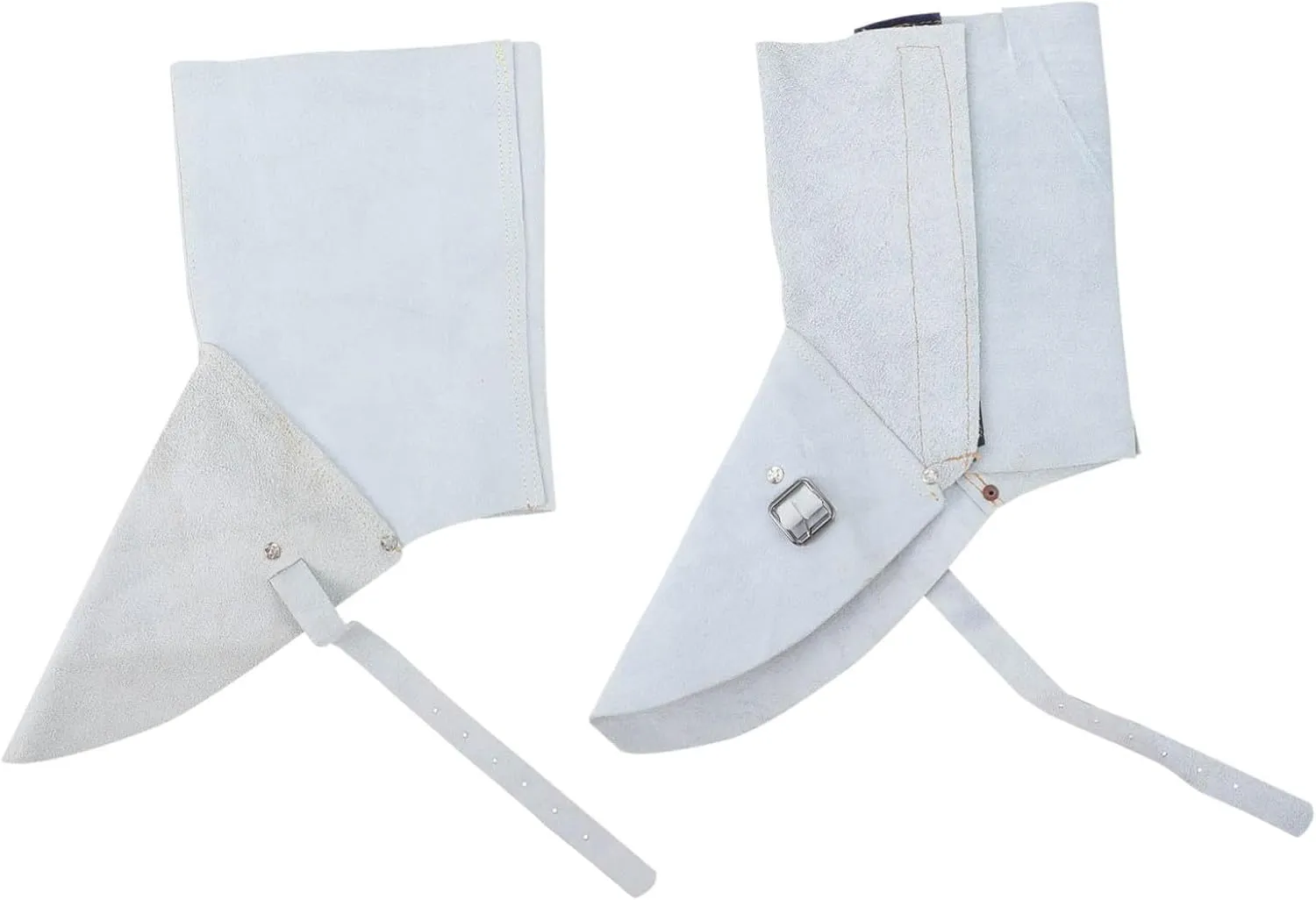 1Pair Cowhide Welding Spats Durable Leather Protective Feet Covers for Electric Welding Heat Resistant and Wear Resistant
