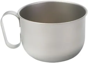 1PC Pure Titanium Fixed Handle Coffee Cup Outdoor Portable Large Capacity Water Cup(420ML)