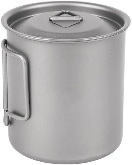 1PC Pure Titanium Water Cup, 420ML Mug, Portable Coffee Cup, Suitable For Outdoor Camping And Mountaineering
