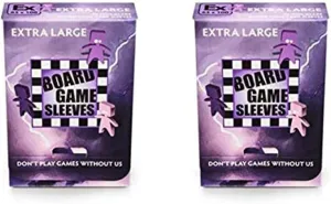 2 Packs Arcane Tinmen Non-Glare Board Game Sleeves 50 ct Extra Large Size Card Sleeves Individual Pack