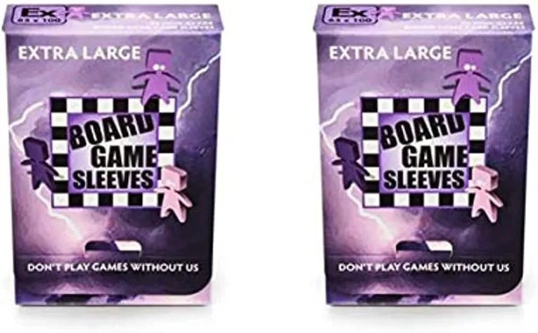 2 Packs Arcane Tinmen Non-Glare Board Game Sleeves 50 ct Extra Large Size Card Sleeves Individual Pack