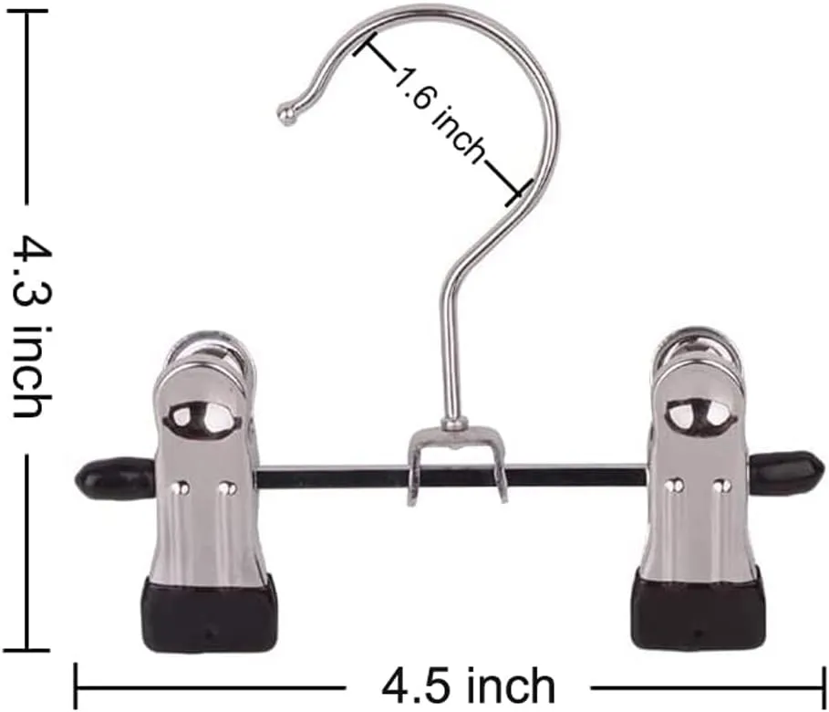 20 Pack Boot Hangers Closet Hanging Clips Laundry Hooks for Hats, Pants, Towel, Socks, Handbags, Bags, Underwear (20 Pack - Double)