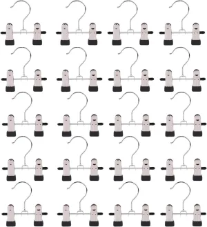 20 Pack Boot Hangers Closet Hanging Clips Laundry Hooks for Hats, Pants, Towel, Socks, Handbags, Bags, Underwear (20 Pack - Double)