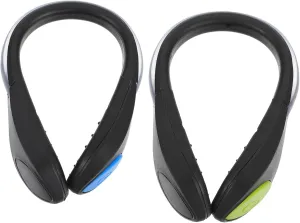 2sets Cycling Light Sports Warning Lamp Safety Shoe Clips for Running Jogging Walking Waterproof Weatherproof 2pcs*2