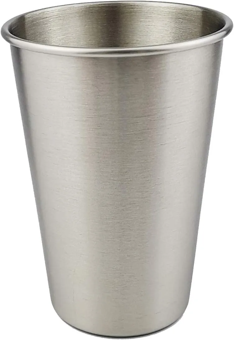 500ML Outdoor Portable Milk Mug Beer Mug 304 Stainless Steel Water Cup(4PCS)