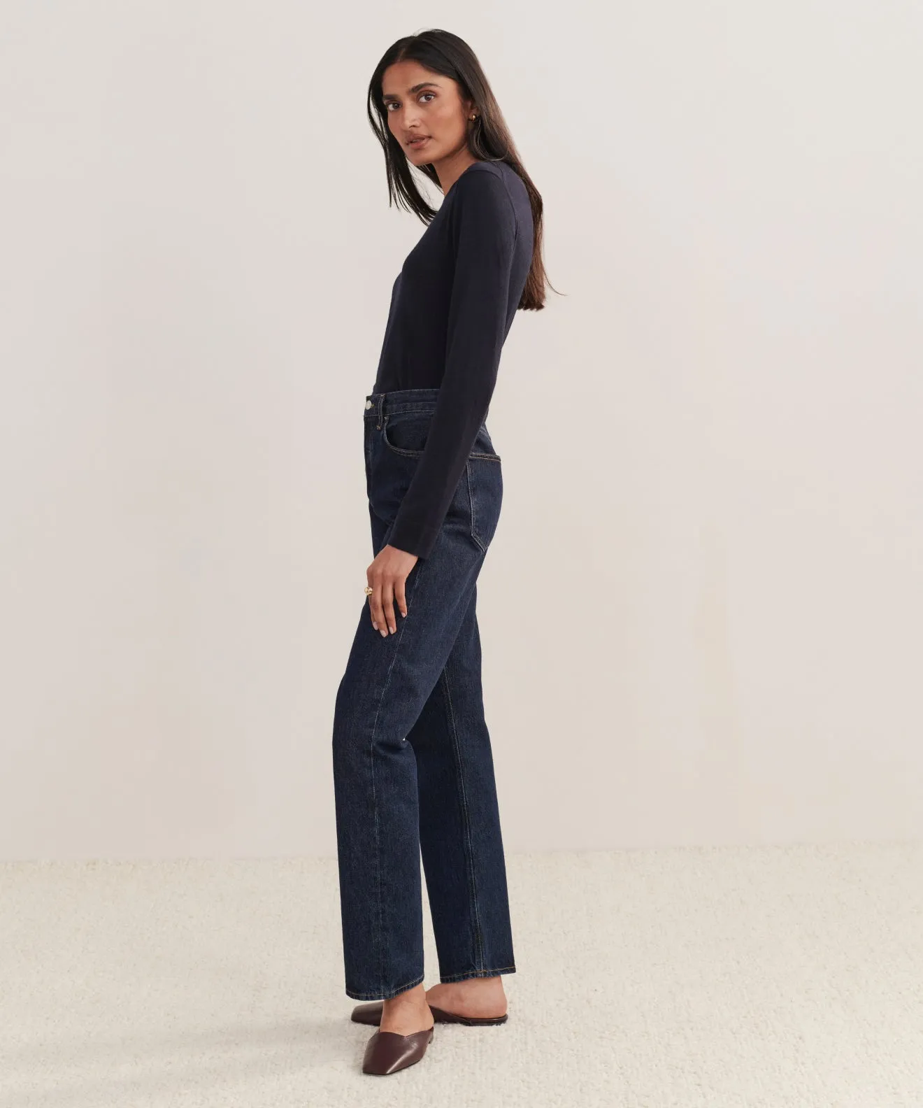 90's Pinch Waist Long Jean