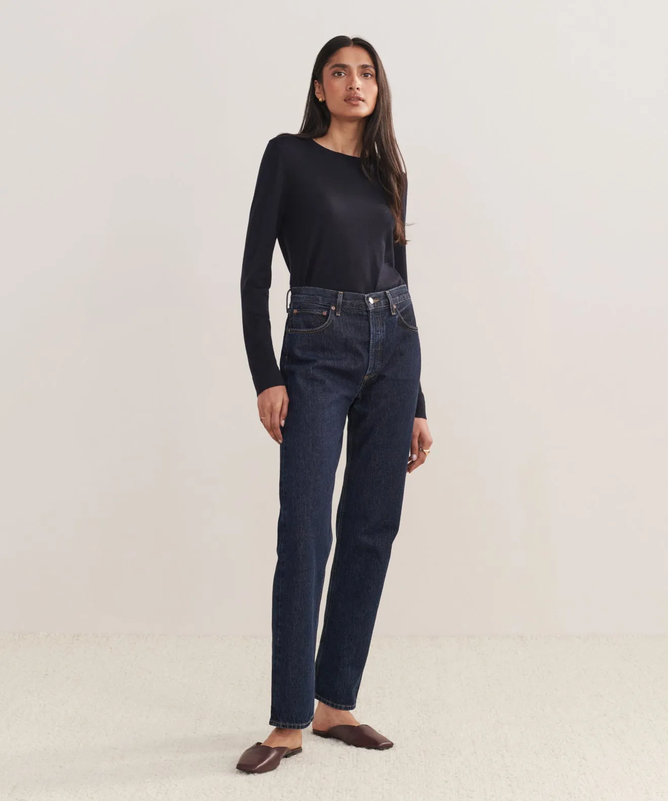 90's Pinch Waist Long Jean