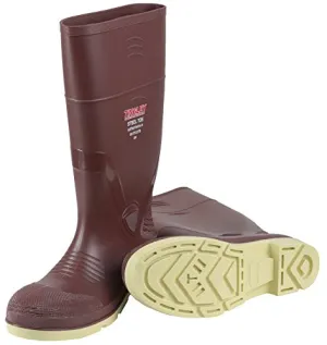 93245.13 15" Chevron Plus Plain Toe PVC Boot, Size 13, Brick Red/Cream
