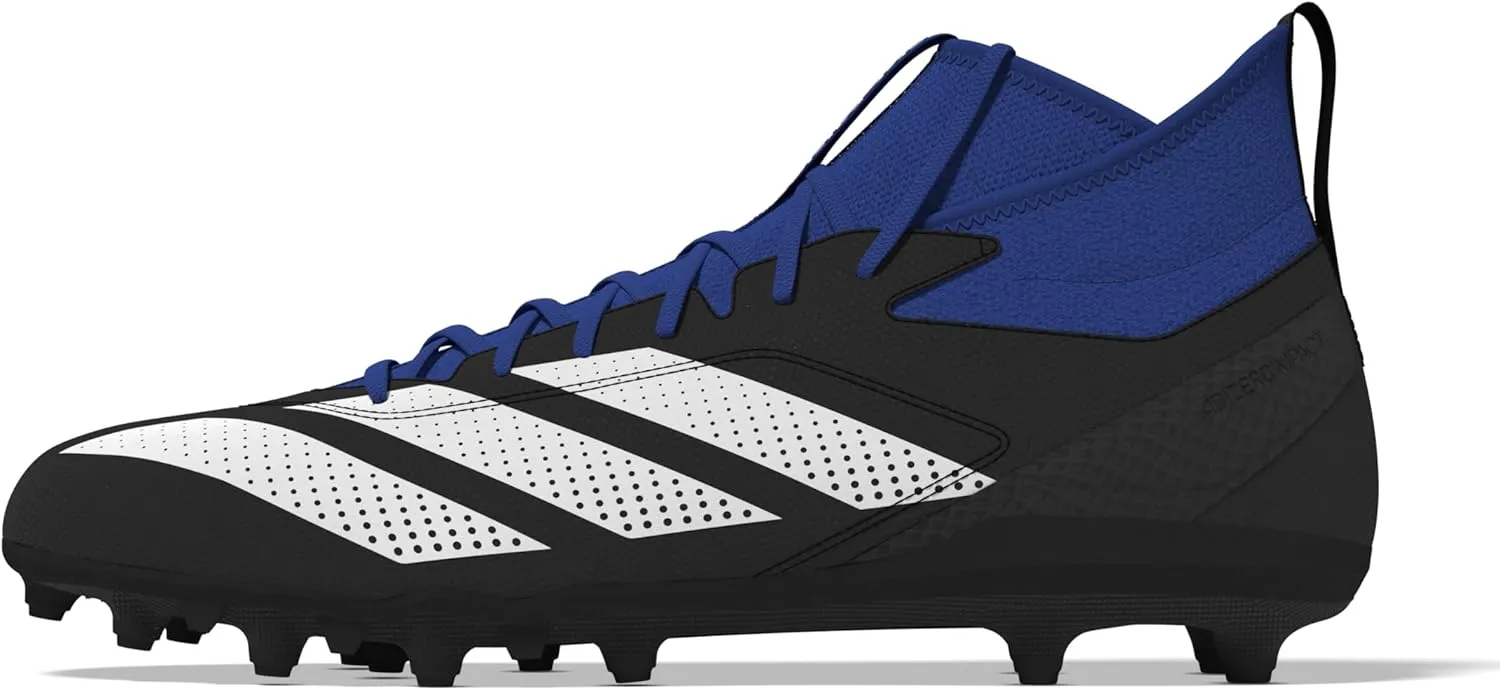adidas Men's Adizero Impact.2 American Football Sneaker, Black/White/Team Royal Blue, 13