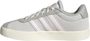 adidas VL Court 3.0 Sneaker, Dash Grey/White/Lime Burst, 3 US Unisex Little Kid