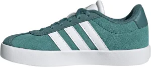 adidas VL Court 3.0 Sneaker, Powder Teal/White/Preloved Teal, 2 US Unisex Little Kid