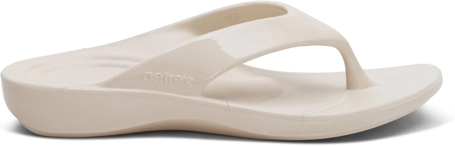 Aetrex Maui Orthopedic Flip Flops for Women Arch Support - Pressure Relief Water-friendly Shock Absorption Super Soft UltraSky EVA Foam Flip Flops