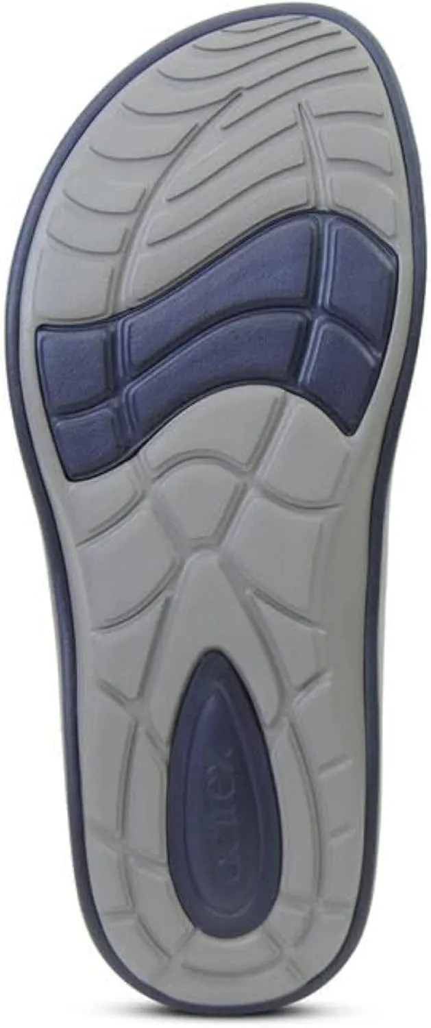 Aetrex Maui Orthopedic Mens Flip Flops - Arch Support Shock Absorption w/ UltraSKY EVA Foam Pressure Relief Water-Friendly Flip Flops for Men