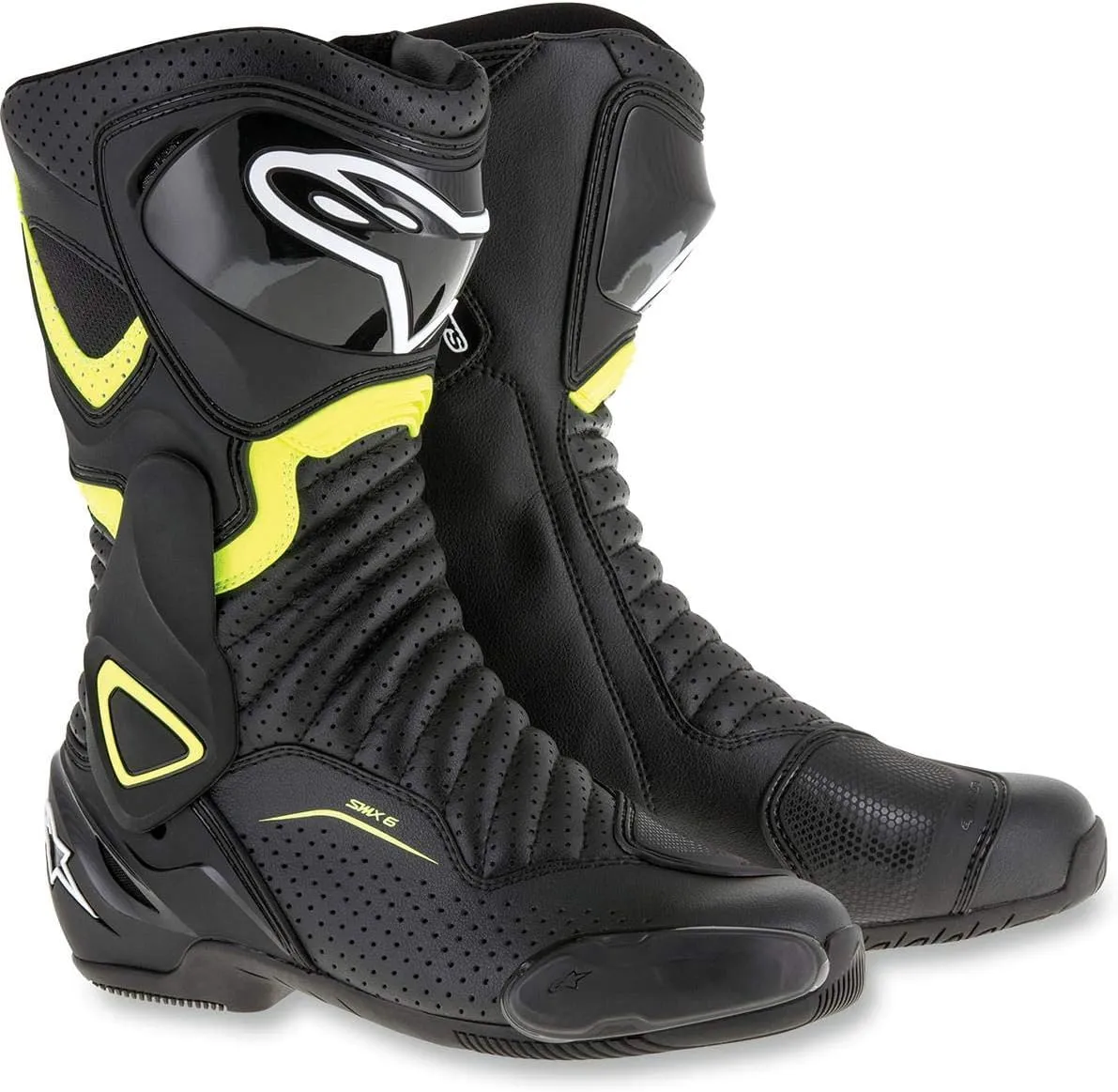 Alpinestars Men's Men's SMX-6 v2 Vented Black/Yellow Boots 3404-1141