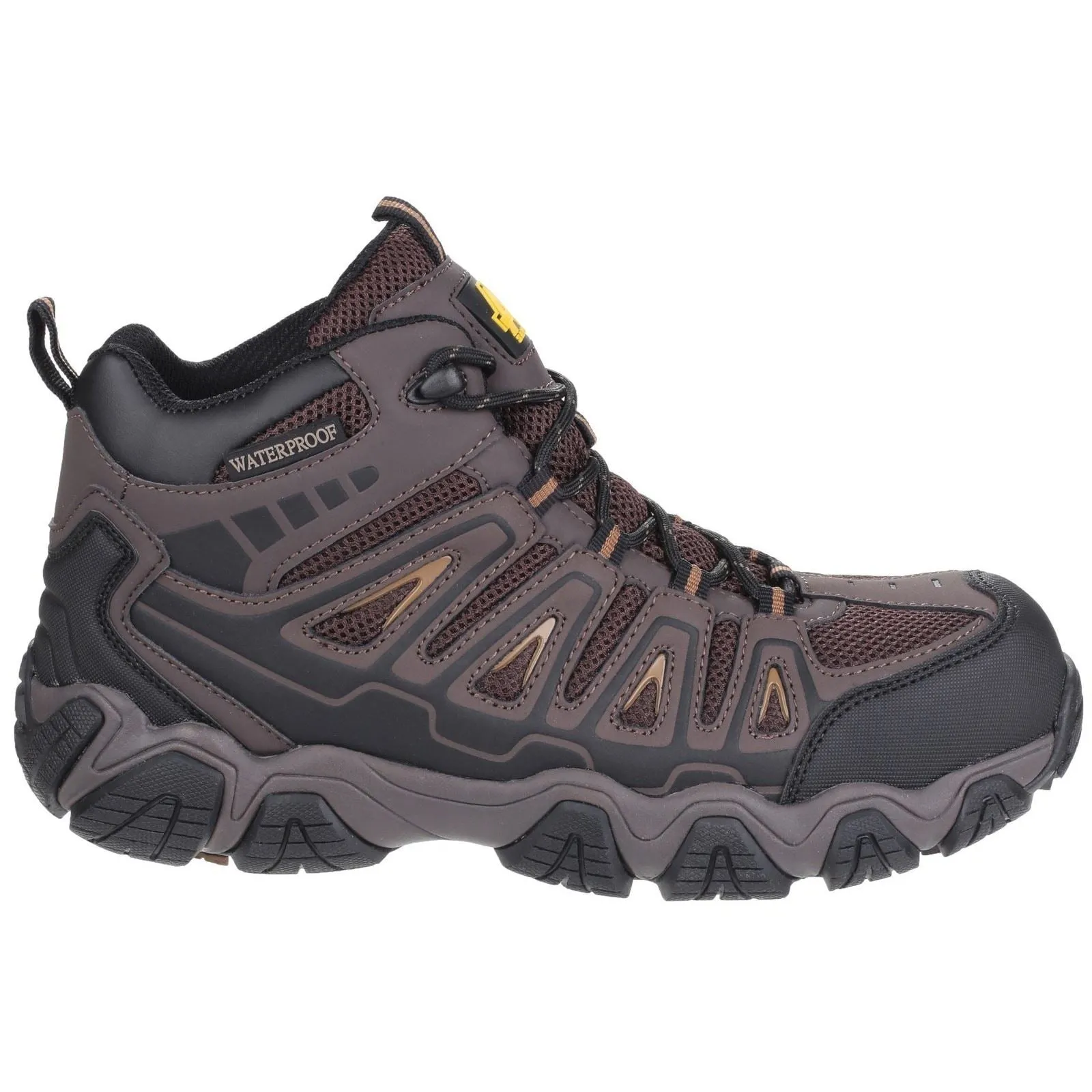 Amblers Safety Men's AS801 Rockingham Waterproof Non-Metal Safety Hiker in Brown