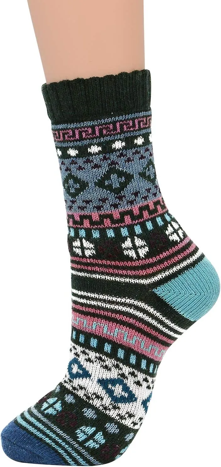 American Trends Mens Wool Socks Boot Socks Winter Outdoor Sports Socks Thick Warm Socks Soft Christmas Socks Athletic Socks