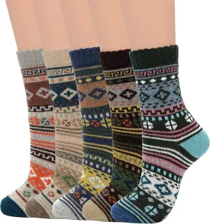American Trends Mens Wool Socks Boot Socks Winter Outdoor Sports Socks Thick Warm Socks Soft Christmas Socks Athletic Socks