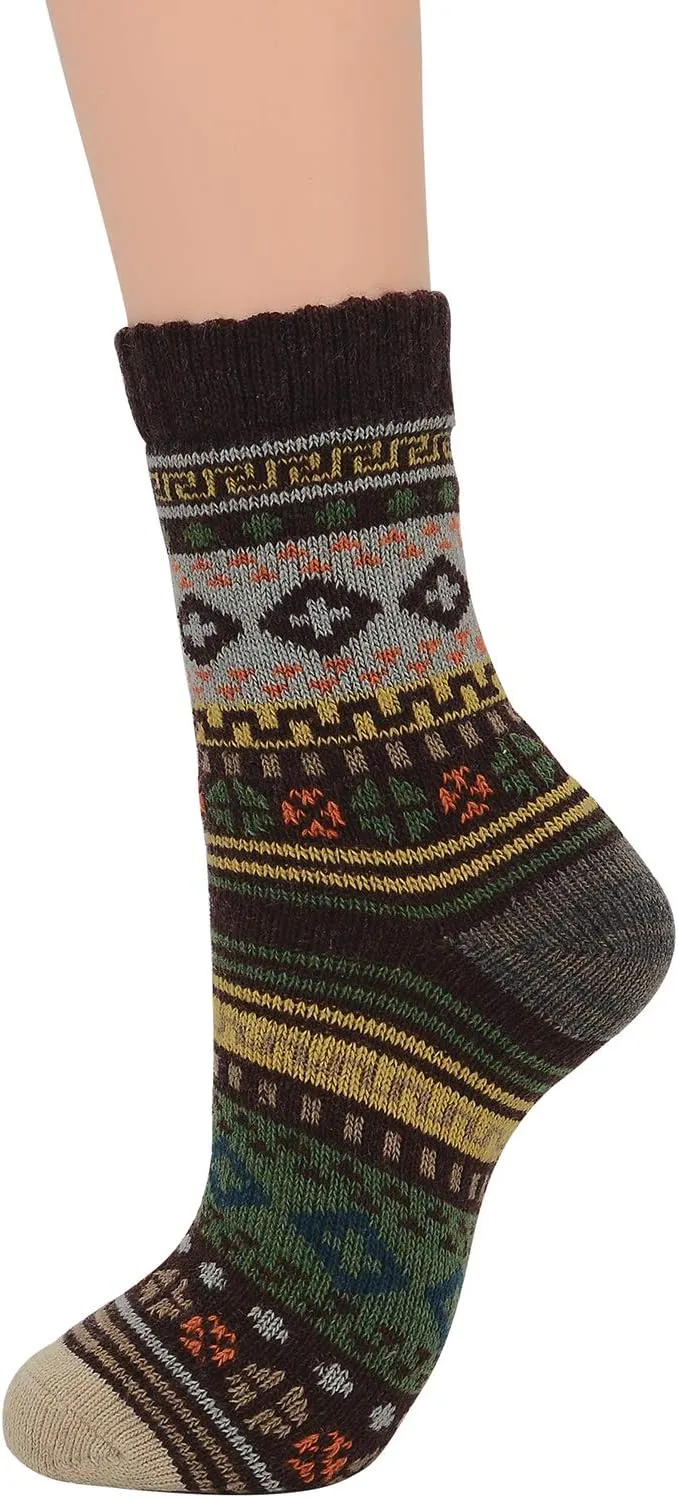 American Trends Mens Wool Socks Boot Socks Winter Outdoor Sports Socks Thick Warm Socks Soft Christmas Socks Athletic Socks