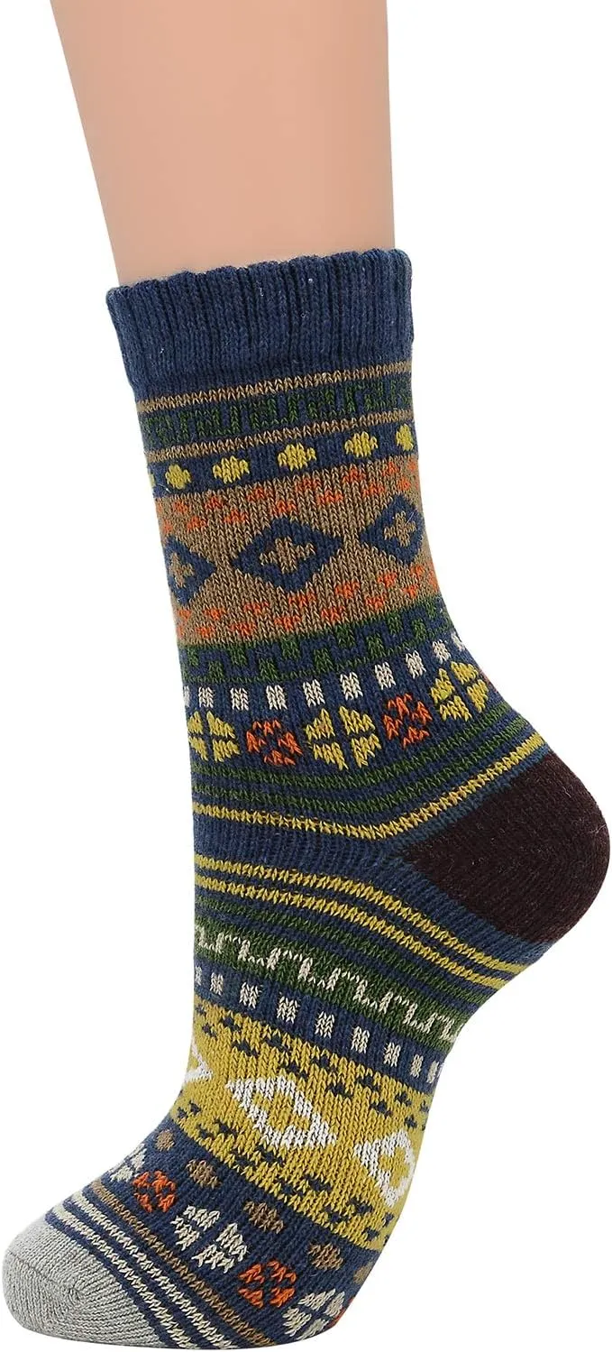 American Trends Mens Wool Socks Boot Socks Winter Outdoor Sports Socks Thick Warm Socks Soft Christmas Socks Athletic Socks