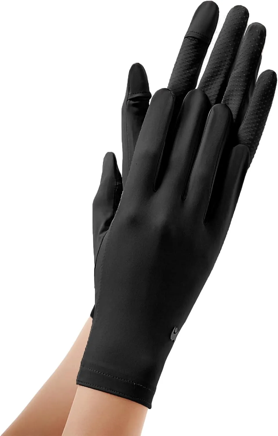 amokk 2 Pairs Driving Gloves for Women Sunblock Wrist Length Non-slip Sun Protection Gloves