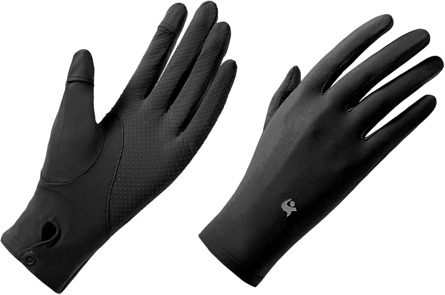 amokk 2 Pairs Driving Gloves for Women Sunblock Wrist Length Non-slip Sun Protection Gloves