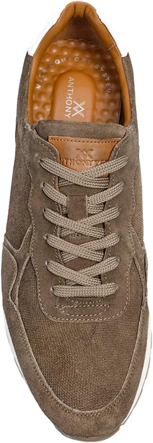 Anthony Veer West Leather Sneakers for Men | Retro-Raised Driving Sole for Equal Comfort & Style | Durable Rubber Outsole & Removable Leather Cushioned Footbed