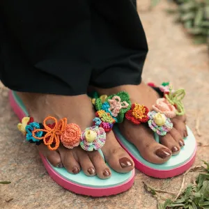 Aqua Flip Flops