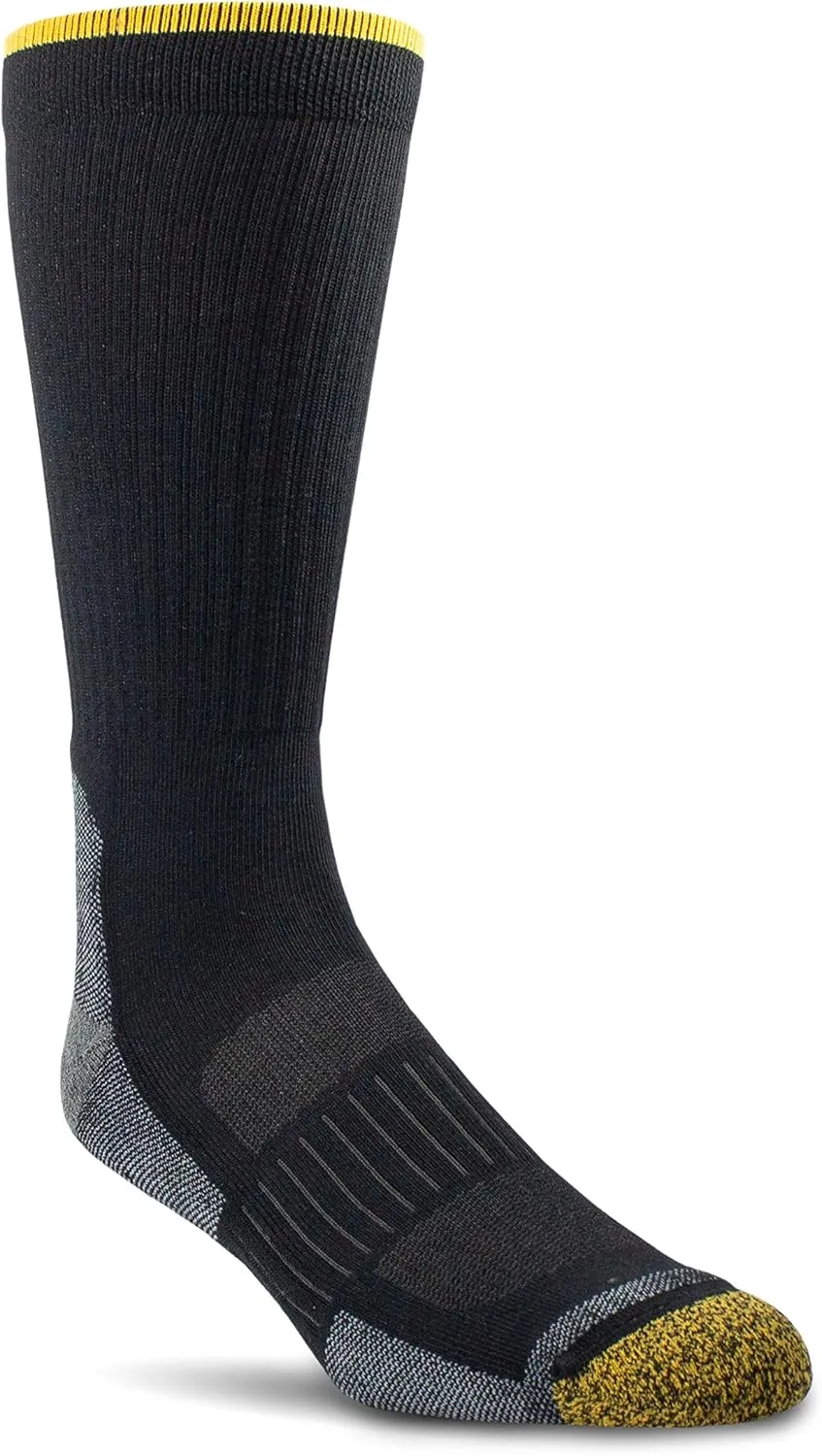 ARIAT High Performance Crew Tek Breathable Poly Blend Work Boot Sock, 2-Pair Pack