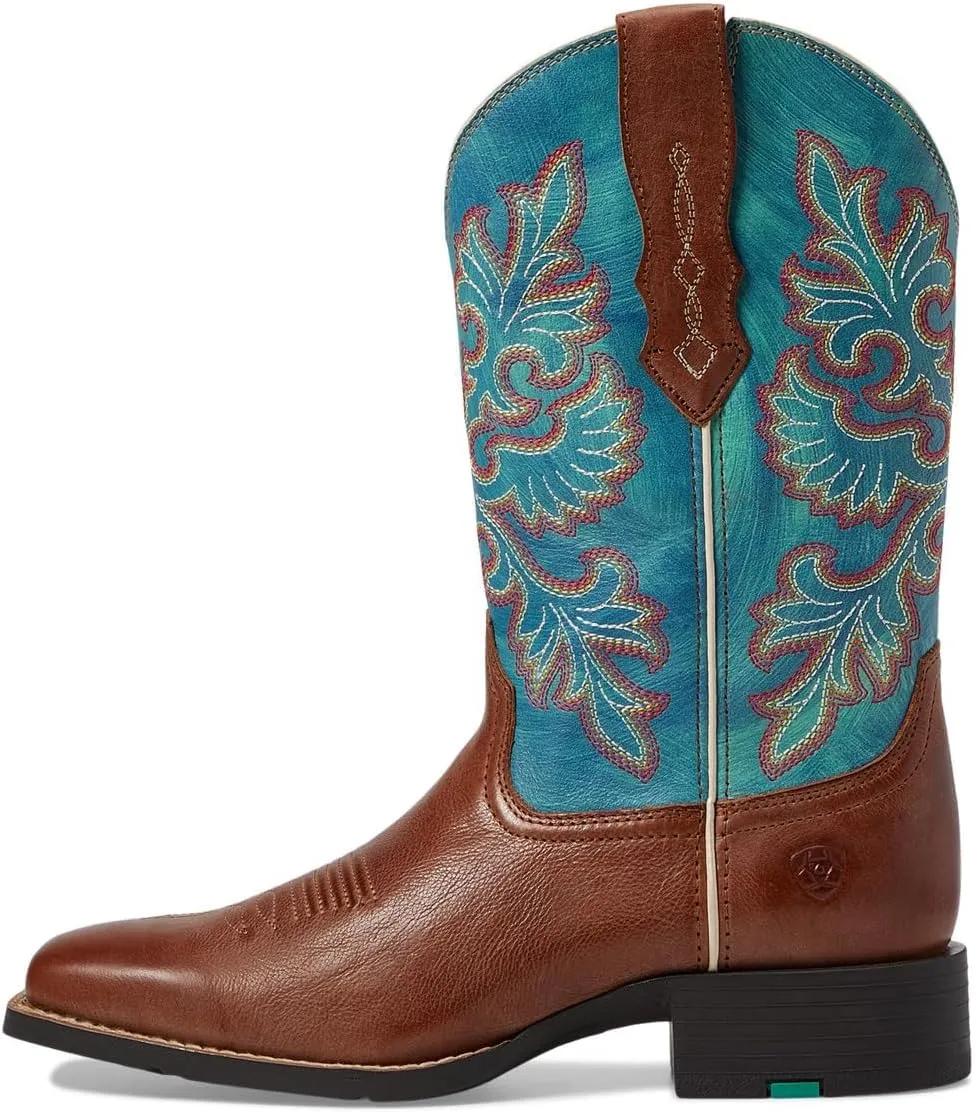 Ariat Women's Round Up Wide Square Toe StretchFit Western Boot