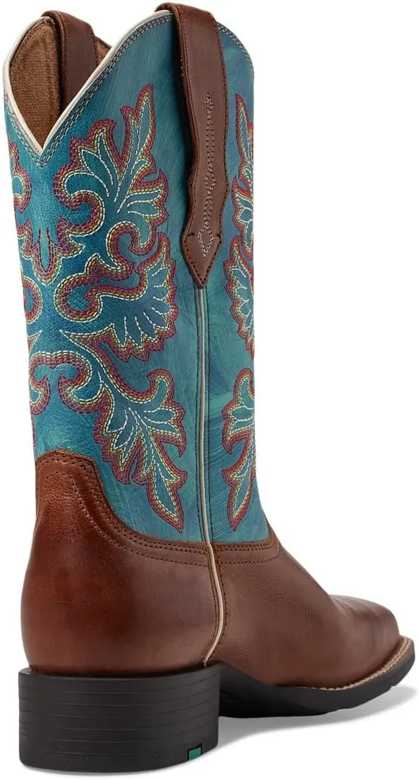Ariat Women's Round Up Wide Square Toe StretchFit Western Boot