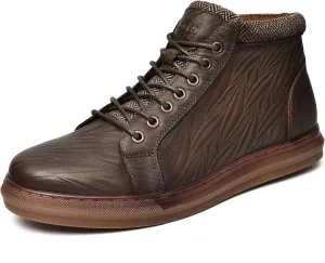 Arkbird Mens Leather Sneaker Fashion Classic Casual Chukka Ankle Boots for Men