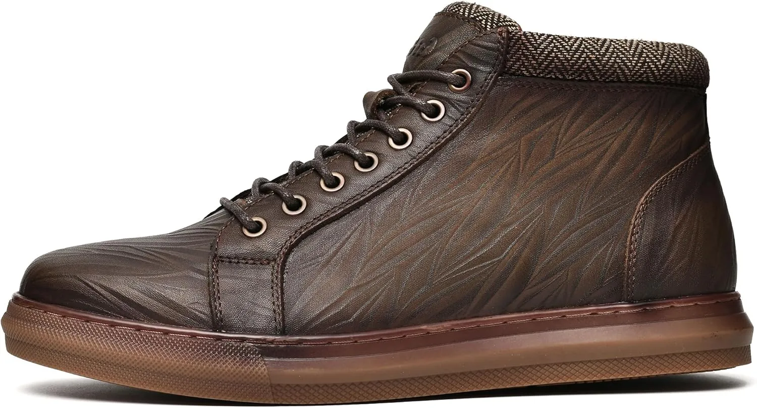 Arkbird Mens Leather Sneaker Fashion Classic Casual Chukka Ankle Boots for Men