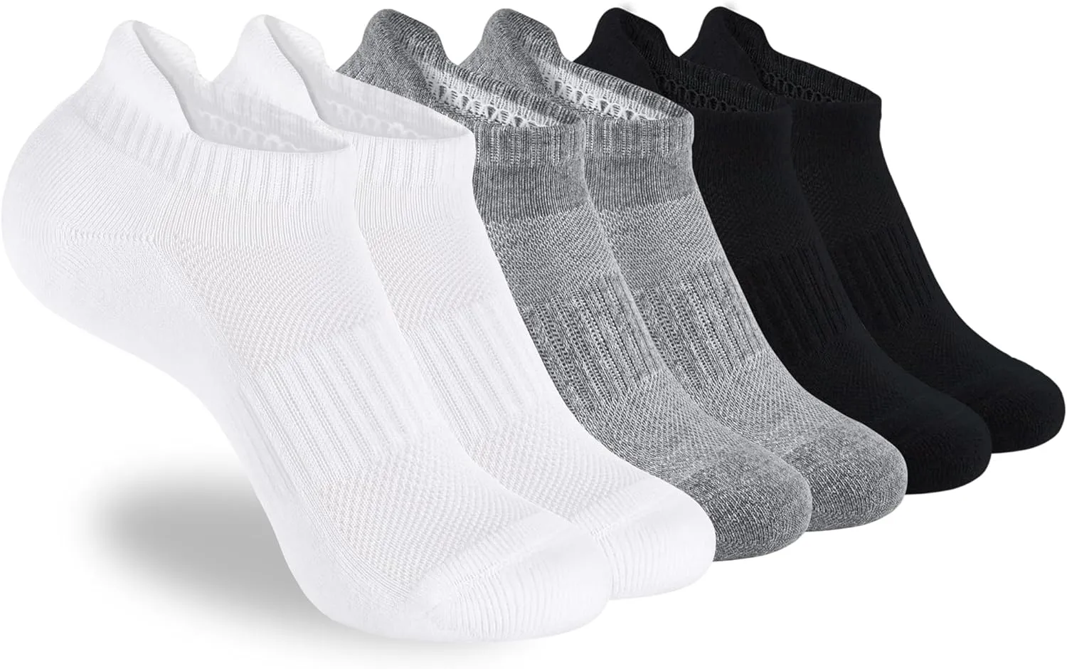 ATBITER Womens Ankle Socks 6 Pairs Cushioned Running Athletic No Show Socks With Tab