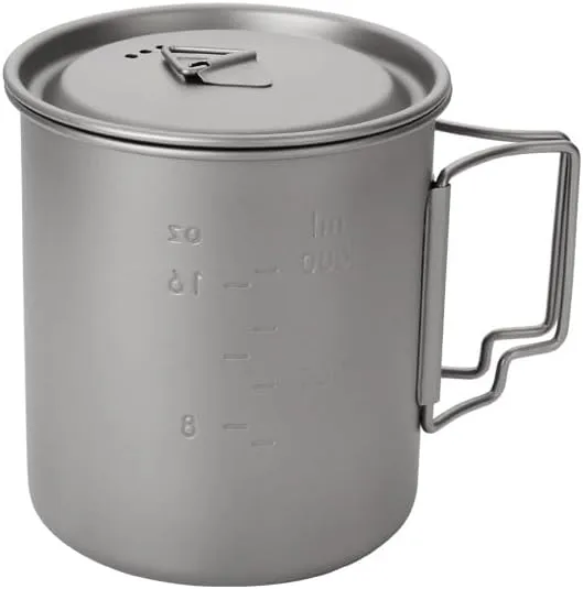 AYULL Pure Titanium Mug Outdoor Camping Foldable Coffee Mug(750ML)