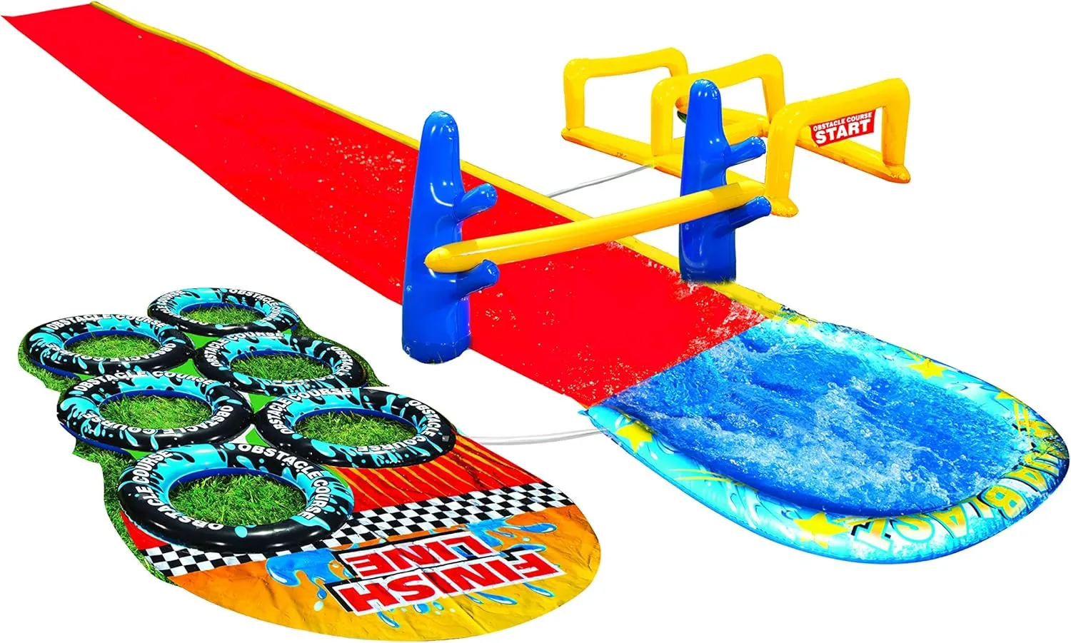 BANZAI Aqua Blast Obstacle Course Slide