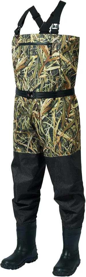 BASSDASH Camo Breathable Boot Foot Hunting Waders Ripstop Lightweight Chest Wader for Fishing ATV