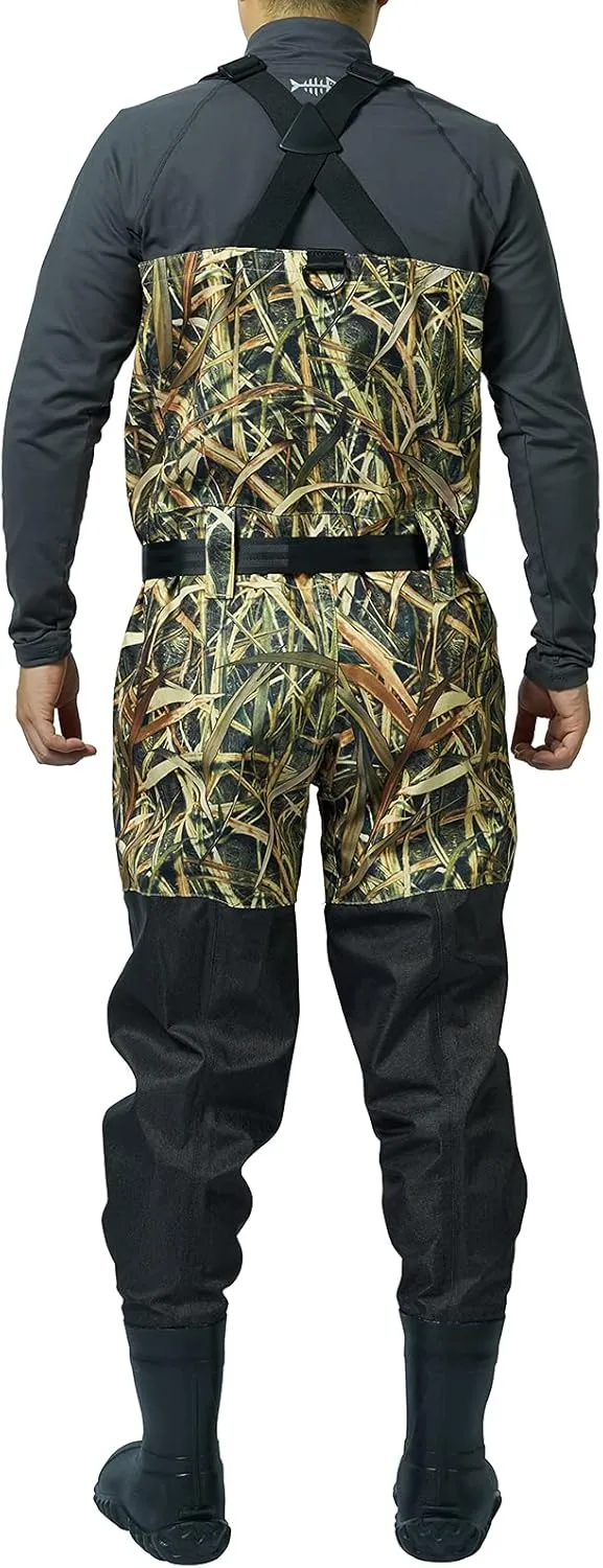BASSDASH Camo Breathable Boot Foot Hunting Waders Ripstop Lightweight Chest Wader for Fishing ATV