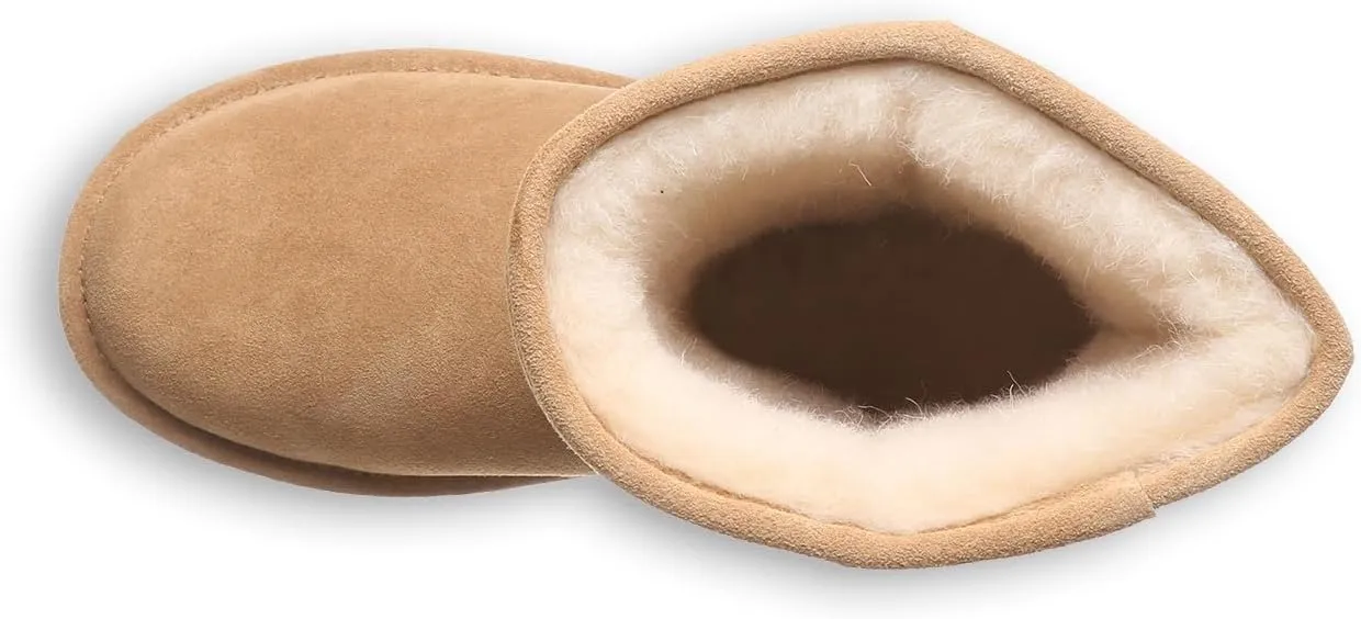 BEARPAW Women's Elle Short Multiple Colors | Women's Boot Classic Suede | Women's Slip On Boot | Comfortable Winter Boot