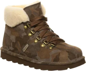 BEARPAW Women's Marta Exotic Earth Camo | Women's Ankle Boot | Women's Slip On Boot | Comfortable Winter Boot