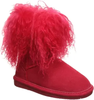 BEARPAW Youth Boo Multiple Colors | Youth Slip On Boot | Youth's Boot Classic Suede | Comfortable Winter Boot