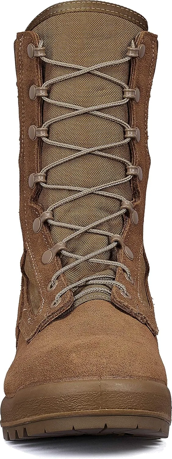 Belleville 550 ST 8 Inch USMC Hot Weather Steel Toe Boots (EGA) - Mojave Cattlehide Leather Combat Boots For Men, Safety Rates For Electrical Hazard Resistance (EH)