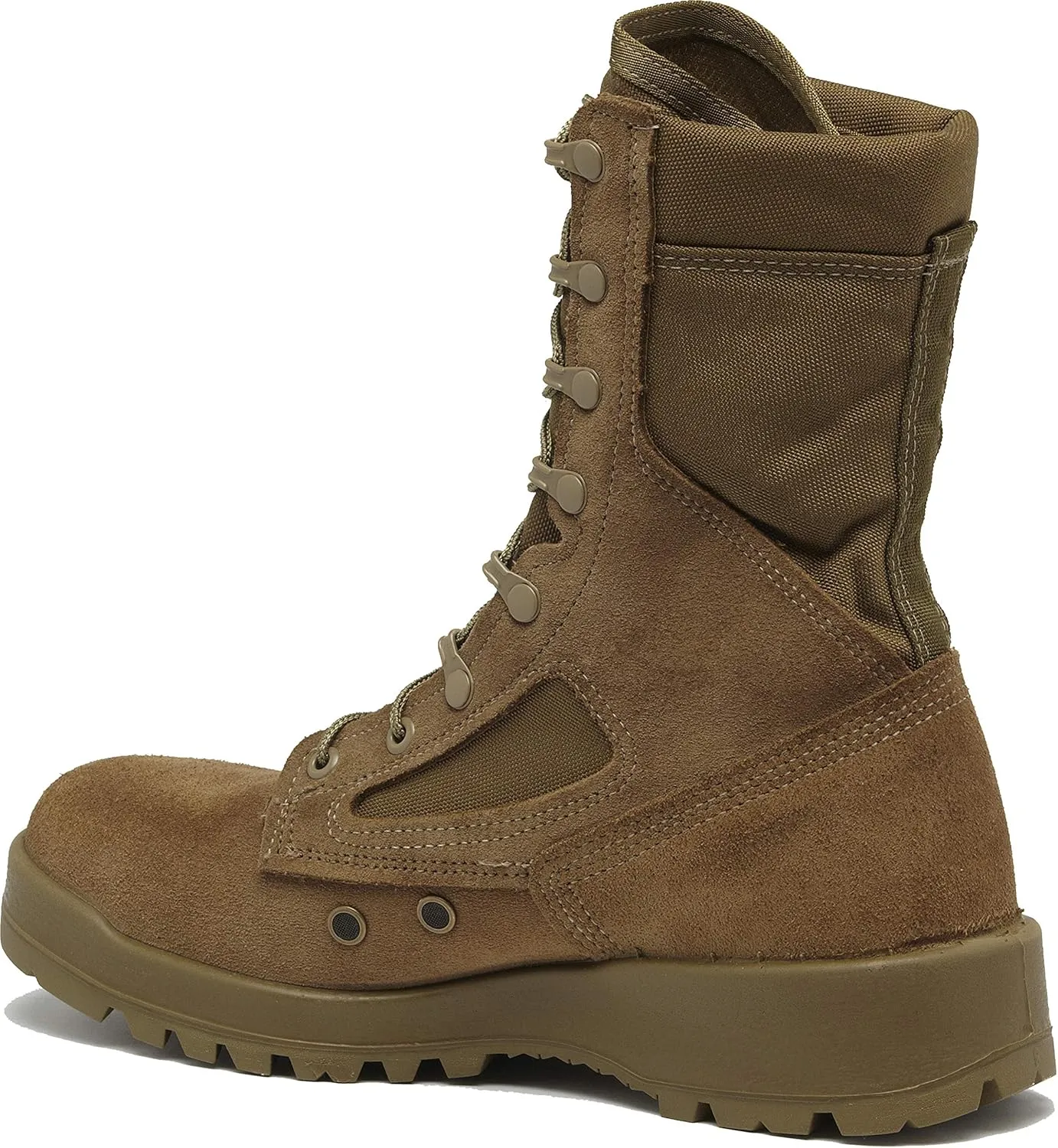 Belleville 550 ST 8 Inch USMC Hot Weather Steel Toe Boots (EGA) - Mojave Cattlehide Leather Combat Boots For Men, Safety Rates For Electrical Hazard Resistance (EH)