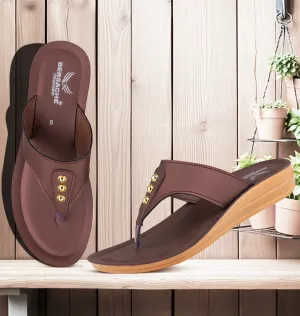 Bersache Extra Soft Classic Casual with  Regular wear with Ultra Soft & Flexibility Technology Flip Flop For Women's/Girl's-(6164-Brown)