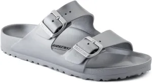 Birkenstock Women's Arizona Sandals, Metallic Silver, 6 Medium US