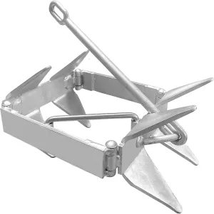 Boat Galvanized Folding Anchor 13LB/19LB, Boat Slide Cube Anchor(Box Style) Replacement for Different Size Boats