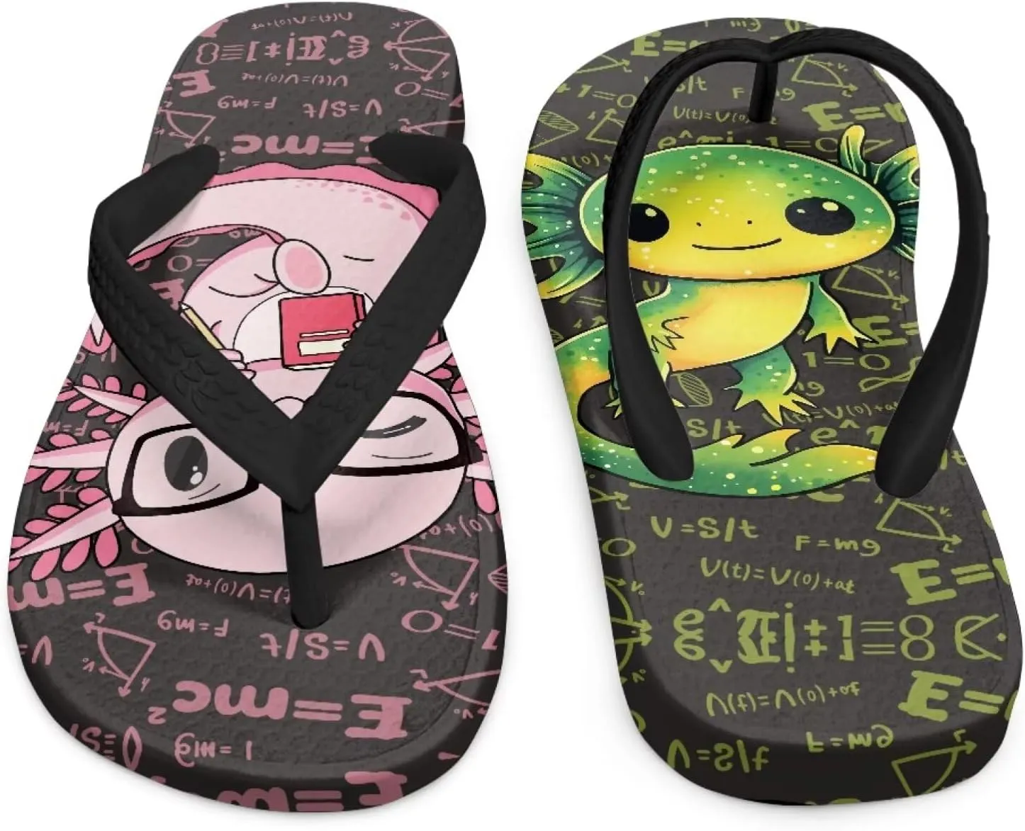 Boy Girl Flips Flops for Kids Cartoon Print Slip-on Thong Sandals Kids Slides for Beach Swim Pool